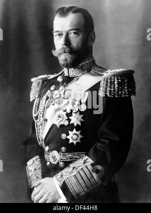 Tsar Nicolas II (1868-1918), dernier empereur de Russie, Portrait, 1917 Banque D'Images