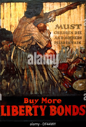 L'affiche de la guerre, 'acheter plus d'obligations de la Liberté', vers 1917 Banque D'Images