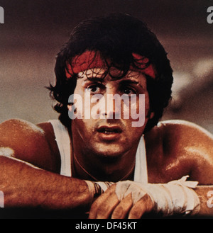 Sylvester Stallone, sur-ensemble du film, 'Rocky II', Chartoff-Winkler Productions, United Artists, 1979 Banque D'Images