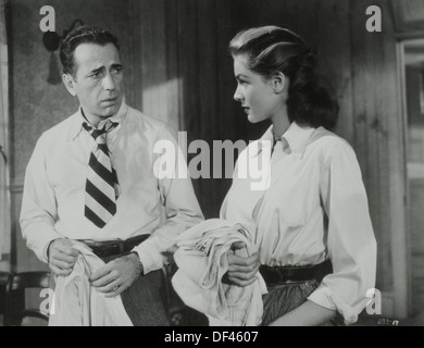 Lauren Bacall et Humphrey Bogart, On-Set du film, 'Key Largo', 1948 Banque D'Images