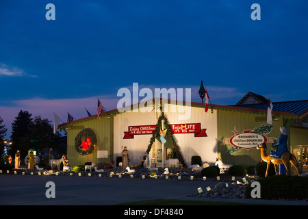 Frankenmuth, Michigan - Bronner's Christmas Wonderland, le plus grand magasin de Noël. Banque D'Images