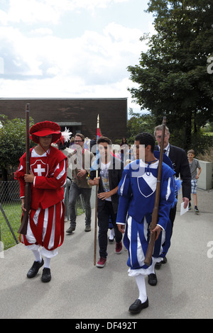 Le traditionnel festival annuel, Knabenschiessen Zurich, & la plus ancienne du plus grand festival, tenu par rapport à septembre week-end férié. Banque D'Images