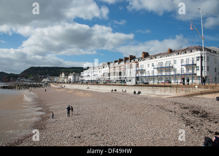 Front de Sidmouth, le Devon Regency ville côtière Banque D'Images