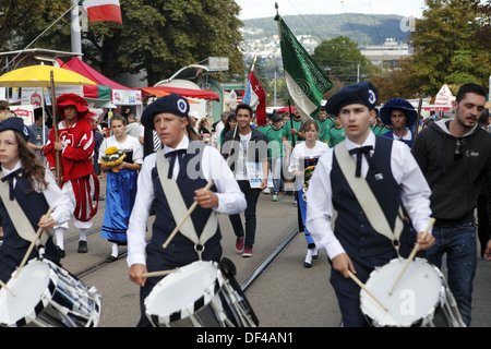 Le traditionnel festival annuel, Knabenschiessen Zurich, & la plus ancienne du plus grand festival, tenu par rapport à septembre week-end férié. Banque D'Images