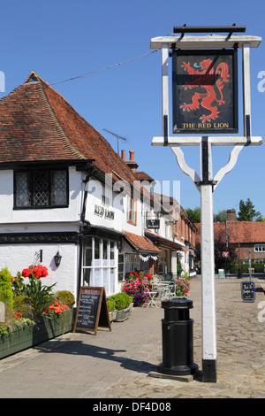 Biddenden, Kent, le Red Lion Pub village et du fournil tea rooms, Angleterre, Grande-Bretagne, Royaume-Uni Banque D'Images