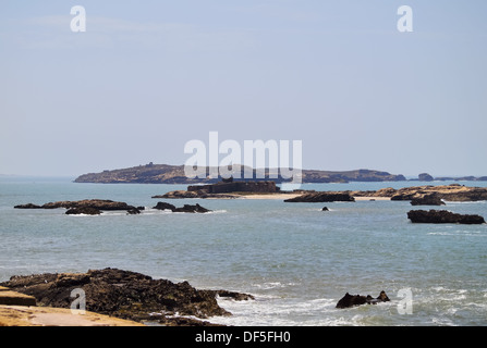 Ruines sur l'île de Mogador à Essaouira, Maroc, Afrique Banque D'Images