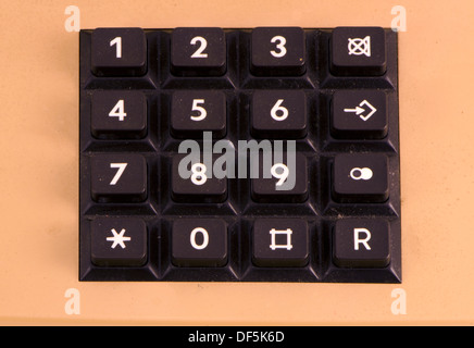 Les boutons du clavier rétro téléphone numéros en plastique Banque D'Images