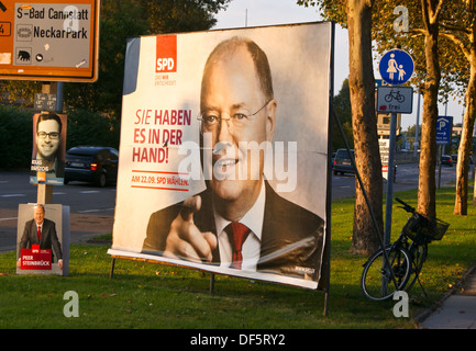 Affiche électorale, Stuttgart, Bade-Wurtemberg, Allemagne Banque D'Images