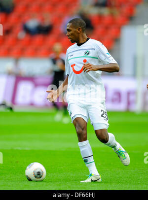 Bundesliga allemande, 28.9.2013, saison 2013-2014, Journée 9, BayArena Leverkusen Bayer 04 Leverkusen, (noir) - Hanovre 96 (blanc) ---- Marcelo (H96) Banque D'Images