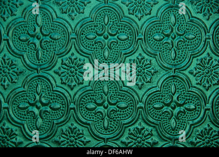 Vitrail à motifs vert Banque D'Images