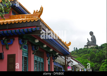 Grand Bouddha, sur l'île de Lantau, Hong Kong. Banque D'Images