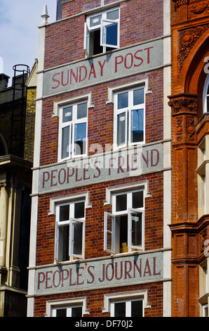 Bâtiment en brique pour dimanche, après l'ami de gens et les gens's Journal sur Fleet Street à Londres, Angleterre, Royaume-Uni Banque D'Images