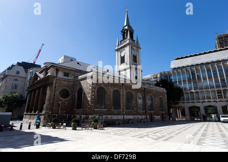 St Lawrence Jewry, Guildhall Library & Museum, les horlogers de Londres, Angleterre, Royaume-Uni. Banque D'Images