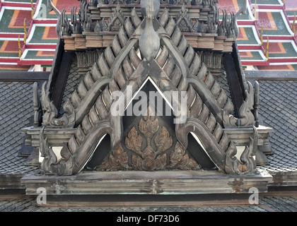 Détail du fer à spire Loha Prasat, Wat Ratchanadda à Bangkok Banque D'Images