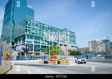 Sur la piste au Grand Prix de Baltimore Banque D'Images