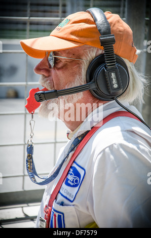 La Race Marshal regardant le Grand Prix de Baltimore Banque D'Images