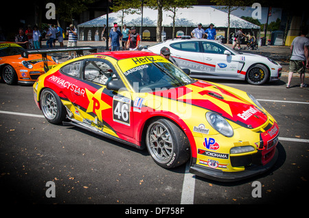 Porsche 911 GT3 voitures après le Grand Prix de Baltimore Banque D'Images