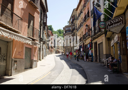 L'Europe, l'Espagne, Grenade Cuesta de Gomerez, rue touristique, près de l'ALHAMBRA Banque D'Images