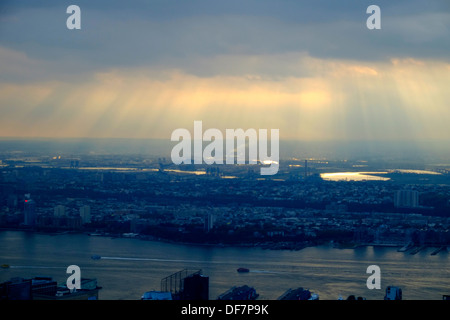 Vue de Manhattan depuis l'Empire state building, Banque D'Images