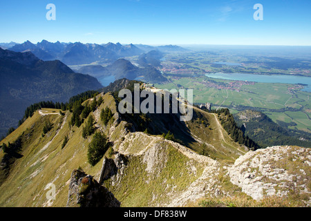 Formulaire sur le sommet du mont tegelberg, Bavière, Allemagne. Banque D'Images