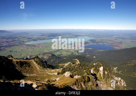 Formulaire sur le sommet du mont tegelberg, Bavière, Allemagne. Banque D'Images