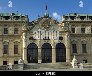 Belvedere. Belvédère supérieur. 1717-1723. Construit par Johann Lukas von Hildebrandt (1668-1745). Façade. Vienne. L'Autriche. Banque D'Images