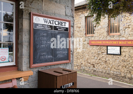 Watchet une petite ville sur la côte du Somerset du Nord. La gare de Watchet Banque D'Images