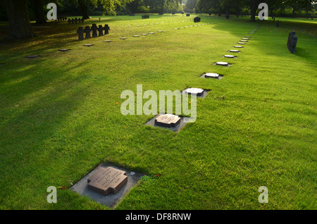 1944 D-Day en Normandie : cimetière allemand de la Cambe, Normandie. Banque D'Images