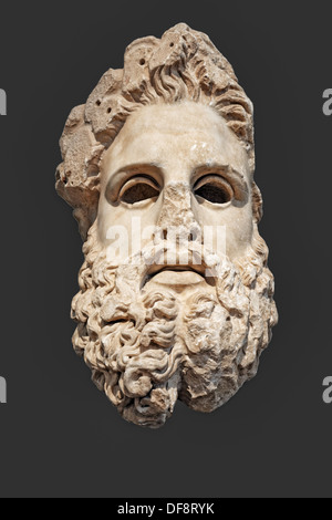 En tête colossale de Zeus (150 B.C.) en Musée National, Grèce Banque D'Images