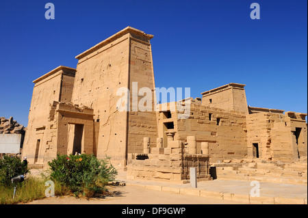 Temple d'Isis à Philae Island - Assouan, Haute Egypte Banque D'Images