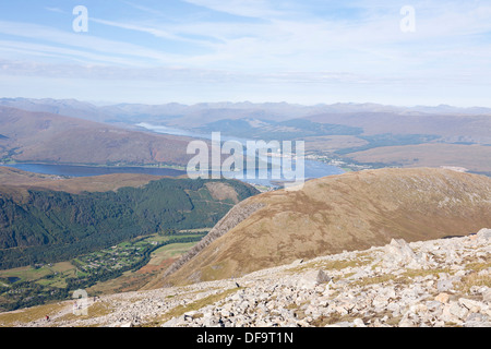 Avis de lochs de Ben Nevis grimper Banque D'Images