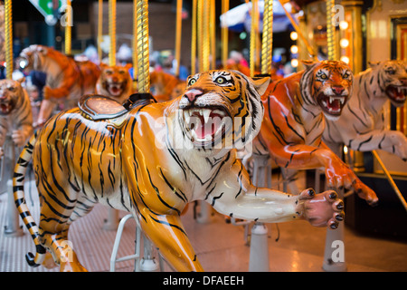 Detroit, Michigan - Le carrousel à Comerica Park, domicile de l'équipe de baseball des Detroit Tigers. Banque D'Images