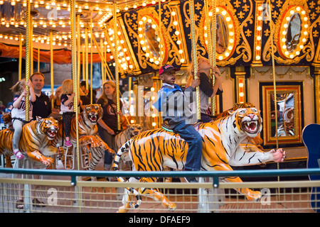 Detroit, Michigan - Le carrousel à Comerica Park, domicile de l'équipe de baseball des Detroit Tigers. Banque D'Images