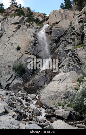 Agnes Vaille Falls, près de Nathrop, Chaffee Couinty, Colorado, le théâtre d'un tragique accident mortel en septembre 2013. Banque D'Images