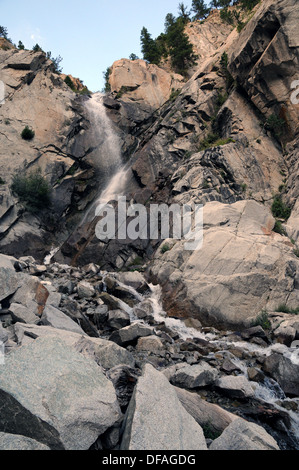 Agnes Vaille Falls, près de Nathrop, Chaffee Couinty, Colorado, le théâtre d'un tragique accident mortel en septembre 2013. Banque D'Images