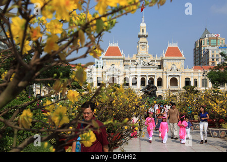 Ho Chi Minh, hôtel de ville Banque D'Images