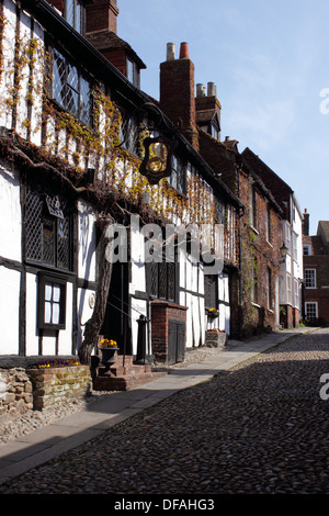 Le Mermaid Inn seigle reconstruit en 1420. EAST SUSSEX UK Banque D'Images