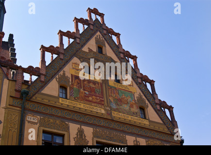 Hôtel de ville, hôtel de ville médiéval, Ulm, Bade-Wurtemberg, Allemagne Banque D'Images