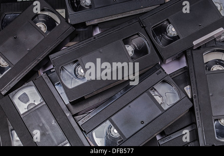 Vieilles cassettes vidéo Banque D'Images