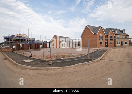 Site de construction de nouvelles maisons en construction Northamptonshire Royaume-uni Angleterre Banque D'Images