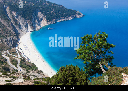 Plage de Myrtos, Kefalonia, Grèce. Banque D'Images