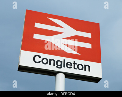 British Rail Congleton sign UK Banque D'Images