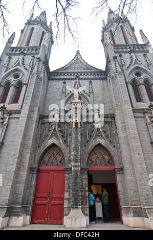 L'Église a également appelé Dongjiao Minxiang Église ou église française - Église catholique construite en 1901 à Beijing, Chine Banque D'Images