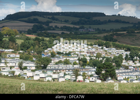 Ladram Bay Caravan Park statique dans l'est du Devon Banque D'Images