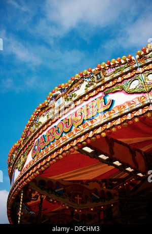 Carrousel victorien Fairground Ride. Banque D'Images