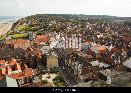 Vue depuis le clocher de l'église Cromer Norfolk UK Banque D'Images