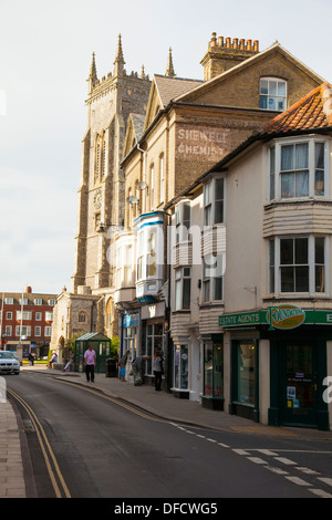 La rue de l'église Cromer Norfolk UK Banque D'Images