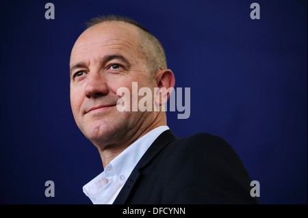 Philippe Claudel, écrivain et réalisateur, assistant à au Edinburgh International Book Festival 2013. Banque D'Images