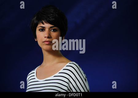 Sahar, Delajani auteur iranien, assistant à l'Edinburgh International Book Festival, le samedi 17 août 2013. Banque D'Images