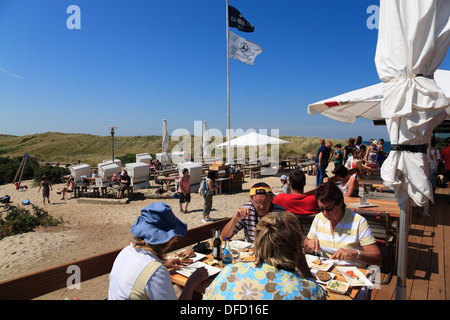 Plage Restaurant SANSIBAR près de Rantum, l'île de Sylt, Schleswig-Holstein, Allemagne Banque D'Images